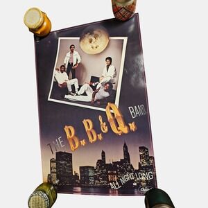The B.B. & Q Band All Night Long Vintage 1982 Promo Album Poster 20x30 Capitol